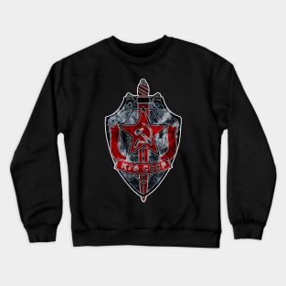 KGB Badge Tie Dye Style Crewneck Sweatshirt